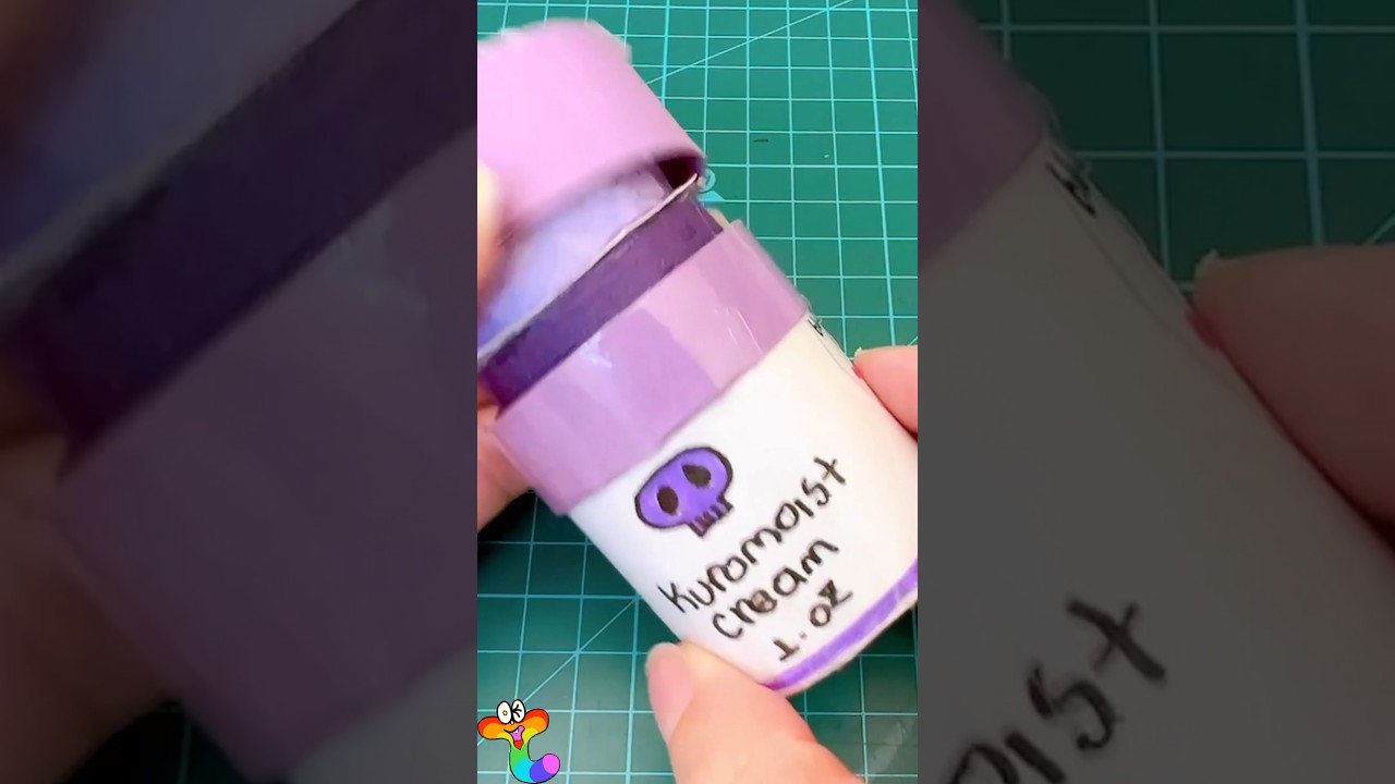 💖👍💖 サンリオ クロミ スキンケア クリーム 作り方 #paperdiy #Kuromi #sanrio #kitty #diypaper