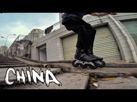 Inline skating in Shenzhen,  China with triskates