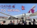 QATAR Airways To NEPAL Doha Kathmandu B787 FULL FLIGHT REPORT