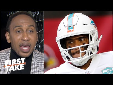 斯蒂芬-A.解釋了本賽季Tua Tagovailoa需要將海豚隊帶到什麼程度| First Take。 (Stephen A. explains how far Tua Tagovailoa needs to take the Dolphins this season | First Take)