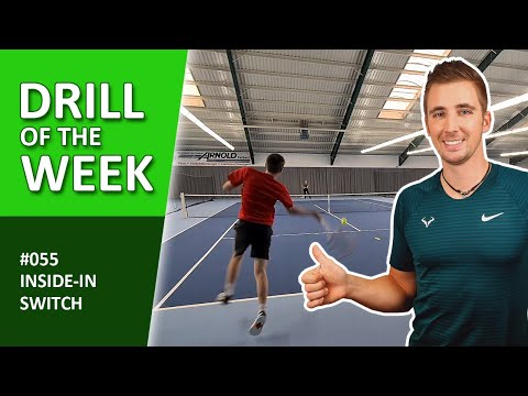 Great Tennis Inside In Forehand Drill - Offensive Change - "Inside In Switch" #055 Drill of the Week