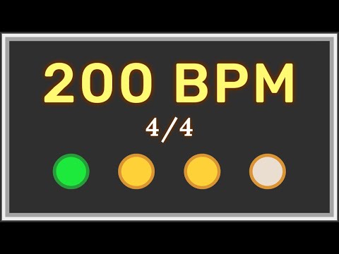200 BPM 4/4 - Metronome with accent ⏳✔️