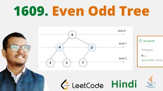 YouTube video '1609. Even Odd Tree || Java || Leetcode || Hindi'