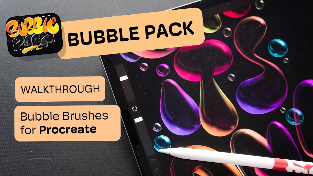 Bubble Pack — Bubble brushes for Procreate (COMPLETE WALKTHROUGH)