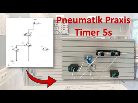 Grundlagen Pneumatik | pneumatischer TIMER Verzögerungsventil | Steckwand Praxis ohne Kommentar