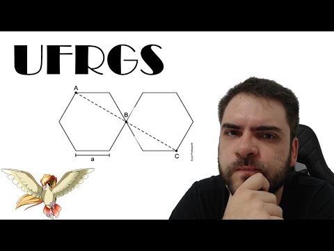 UFRGS/2023 Na figura abaixo, há dois hexágonos regulares de lado a com o vértice B em comum.