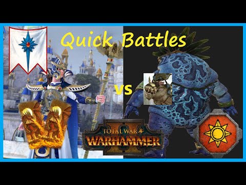 High Elves vs Lizardmen | Dread Saurian