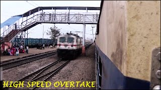 preview picture of video 'Indian Railways..High Speed Parellel Overtake by SECR's Janshatabdi Express!'