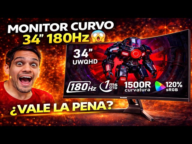 Vídeo relacionado con Gawfolk Monitor Ordenador Curvo 32 Pulgadas 4K Ultra HD 1500R, Pantalla Gaming 160Hz, 1ms, AdaptiveSync, 128% sRGB, Altavoces Integrados, HDMI 2.1, DisplayPort, Compatible con Montaje en Pared -Negro