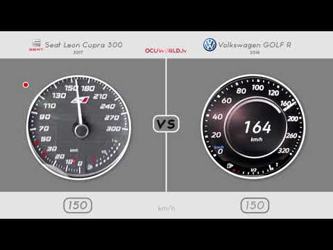 Seat Leon Cupra 300 vs Volkswagen GOLF R 2018 // 0-250