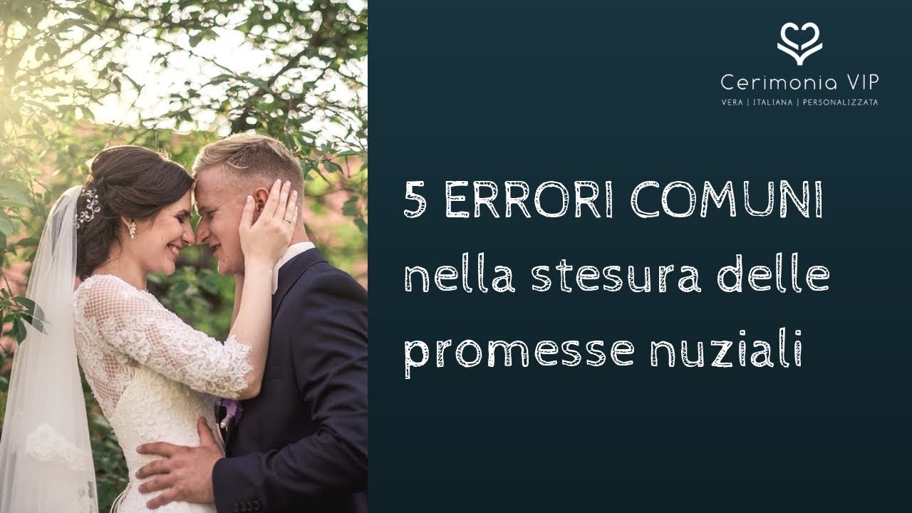 [Rito civile] 5 errori da non fare quando si scrivono le promesse