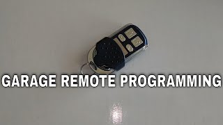 Garage door remote - How to program a replacement