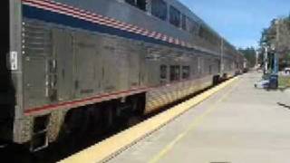 preview picture of video 'Amtrak #6 Colfax CA 2 27 09'
