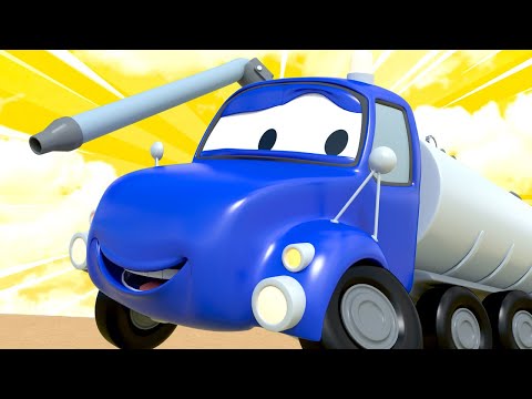 Vlak Troy Sezona 🚄   Tanker Tyson Čisti Cestu od Velike Uljne Mrlje! - Crtani sa kamionima za djecu