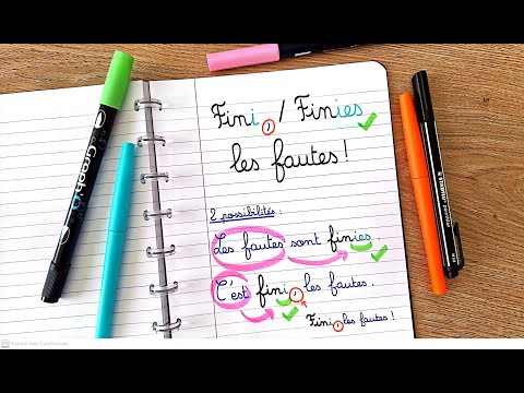 FINI ou FINIES les fautes !