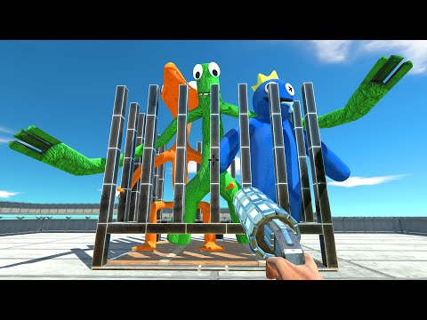 Rescue Rainbow Friends Orange, Blue, Green - Animal Revolt Battle Simulator