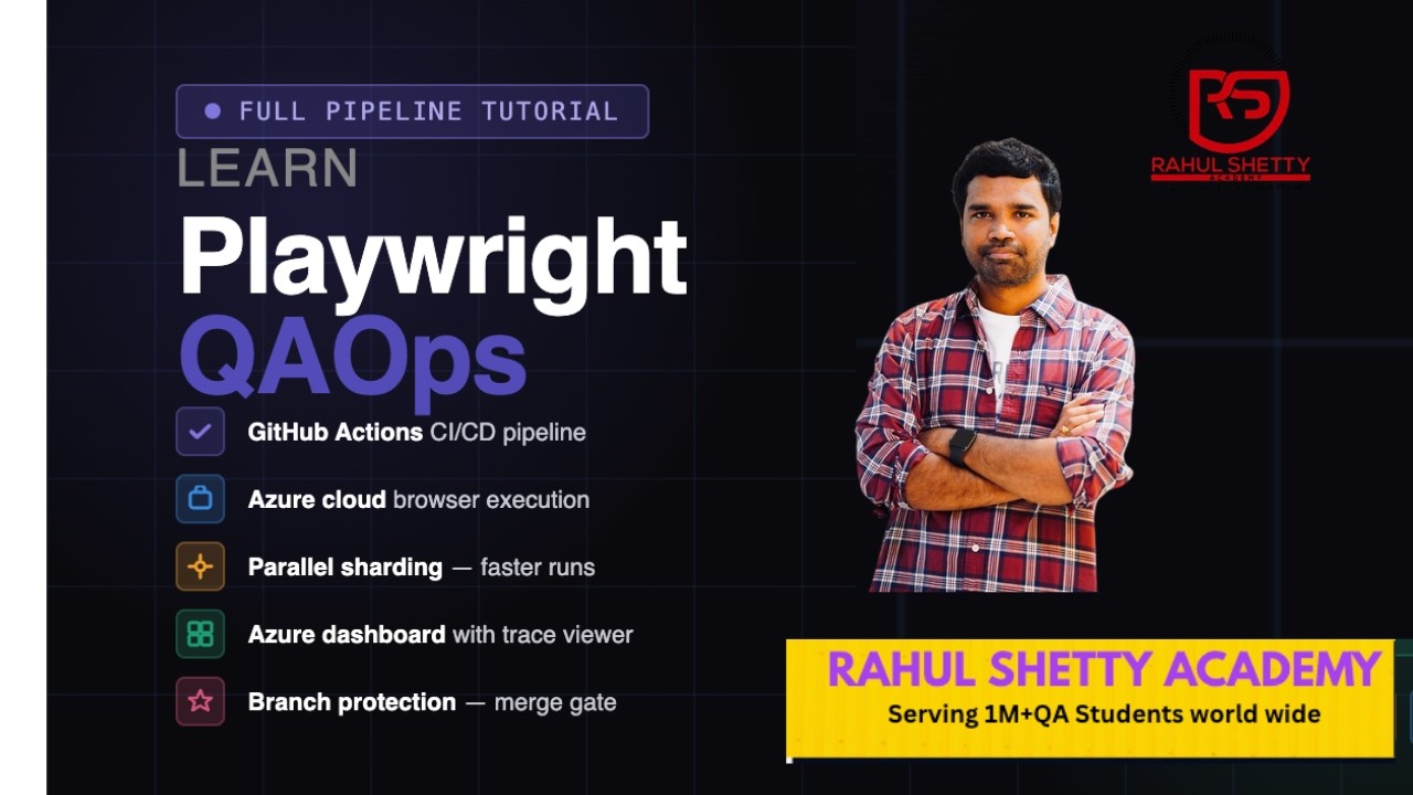 Playwright QAOps Full Setup — GitHub Actions + Azure Cloud + Merge Gate + Dashboard Reports