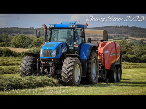 Baling Silage 2023 - New Holland tvt155 & Kuhn Intelliwrap fbp 3135 - Rochford Agri