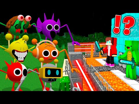 THE Sprunki TAPES Incredibox vs Security House in Minecraft JJ and Mikey ! Maizen