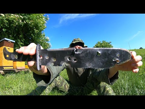 COLD STEEL BLACK BEAR BOWIE MACHETE - 1055 CARBON - DESTRUCTION TEST - UNTIL IT BREAKS @csknives