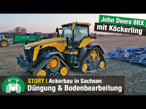 Agrarbetrieb Saat-Gut Plaußig Teil 1 (John Deere 8RX und Köckerling Allrounder Flatline)