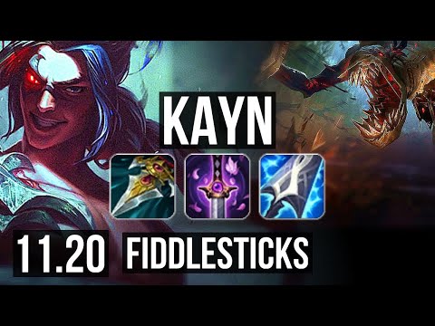 KAYN vs FIDDLESTICKS (JUNGLE) | 3.2M mastery, 7 solo kills, 17/2/3 | BR Grandmaster | v11.20