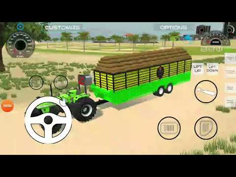 tractor driving off road with heavy load