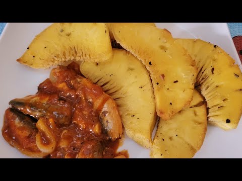How to Roast Breadfruit| Jamaican Stove top Roast Breadfruit| How to fry Roasted Breadfruit