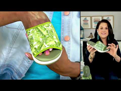 Clarks Cloudsteppers Jersey Slide Sandals - Arla Nora on QVC