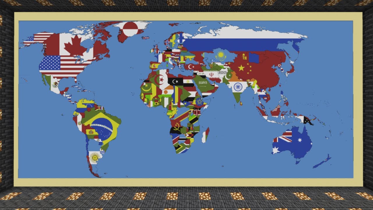 Big World Flag Map in Minecraft Showcase [10M+ Blocks] [DOWNLOAD]