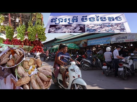 Walking Tour Around Fish Market Green Lake (Phsa Trey Boeng Baytorg) - New Food Market @ Sen Sok