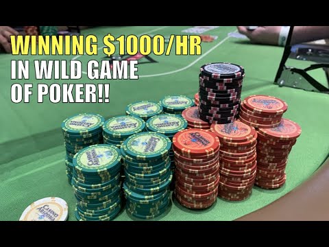 I Win $1000/Hr In Crazy Game Of Poker!! Poker Vlog Ep 148
