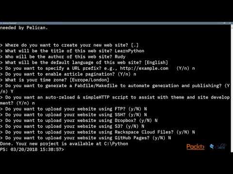Learn Python in 3 Hours Generate a Static Website with Markdown and Pelican | packtpub com