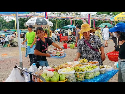 Best Street Food Tour in Takhmao, Kandal Province with Rain & City, Cambodia, Countryside Market