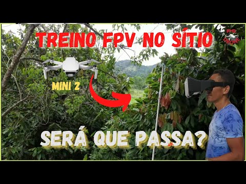 Treino FPV DJI MINI 2 voando baixinho.  (Voo 252)