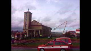 preview picture of video 'Požár kostela v Mirovicích na Písecku'