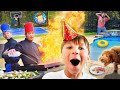 HIBACHI In Our Backyard Heaven Chase S Birthday FV Family Vlog