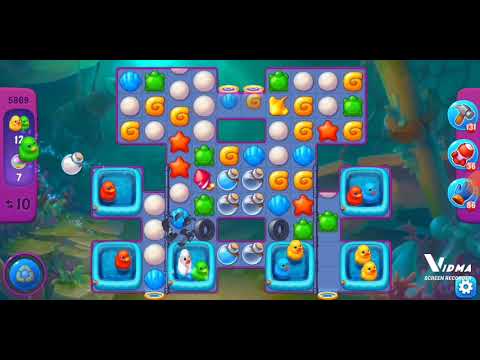 Fishdom. 5869 super hard level no boosters and diamonds - 13 moves