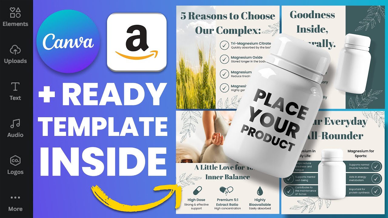 Amazon Listing tutorial in Canva for Beginners