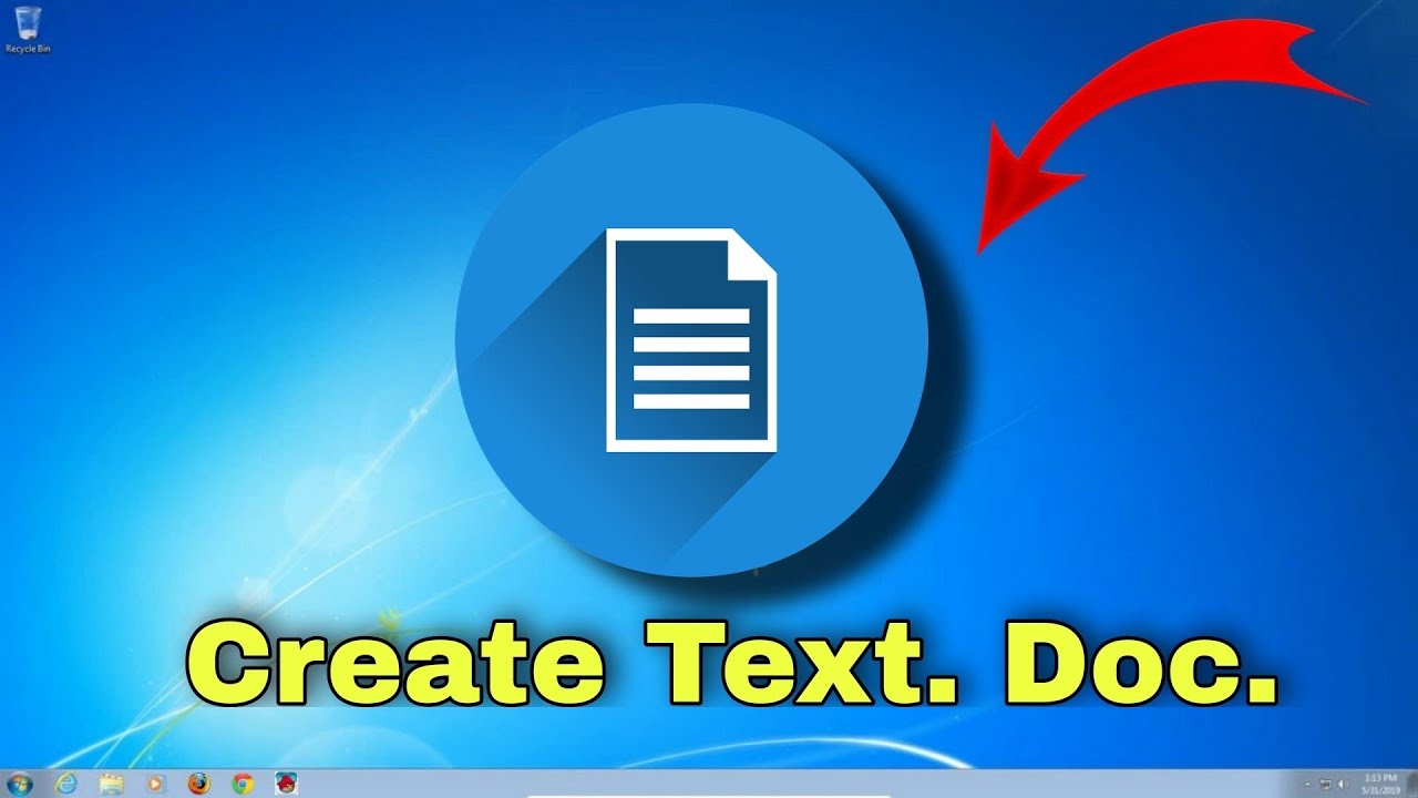 How to make Text Document file on Laptop || How to create txt file