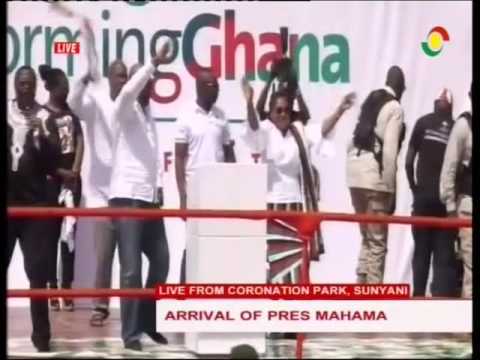 Prez Mahama's arrival @ NDC's manifesto launch  - 17/9/2016