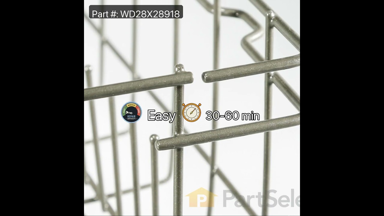 Replacing your General Electric Dishwasher Lower Rack And Swb Replacement Kit