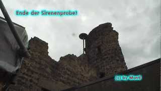 preview picture of video 'E57 Sirenenprobe Bonn 2012 Signale: 2x Entwarnung + Warnung der Bevölkerung (HD)'