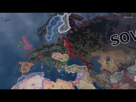 Buffed soviet ai vs +5 Germany  - Hoi4 Timelapse
