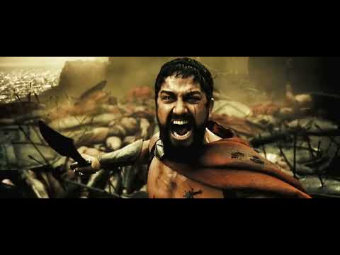 Trailer beat: Leonidas roars in close-up as spears tear the air