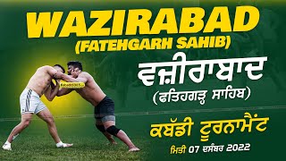 Wazirabad (Fatehgarh Sahib) Kabaddi Tournament 07 Dec 2022