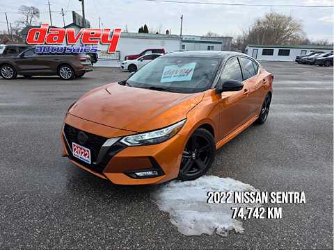 2022 Nissan Sentra SR Manual in Orange for sale at Davey Auto Sales Oshawa South in Oshawa, ON