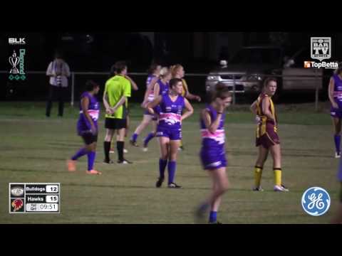 2016 BDAFL GE Womens Highlights - Warners Bay Bulldogs v Cardiff Hawks