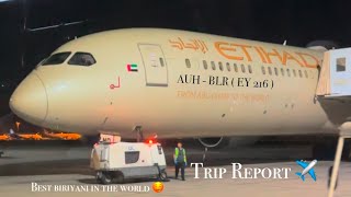 Trip Report ✈️ | Etihad Abu Dhabi to Bengaluru | EY 216 | #tripreport #etihad_airways