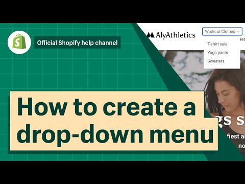 How to create drop-down menus || Shopify Help Center